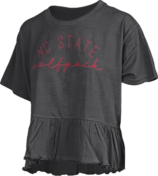 Ladies Short Sleeve Ruffled Bottom